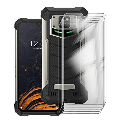 for Doogee S88 Plus Screen Protector Tempered Galss, KJYF [5 Pack] High Clear [9H Hardness] [Bubble Free] Screen Tempered Glass Protective Film for Doogee S88 Plus 6.3 Inch.