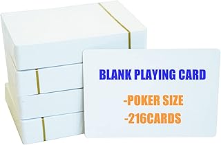 SEETOOOGAMES Blank Playing Cards to Write on - 216pcs Poker Size Game Cards