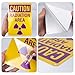 Anobell 4 Pack Caution Radiation Area Signs 10 x 7 Inch Rust-Free Aluminum OSHA Sign with Symbol UV Protected Industrial Radioactive Warning Signs for Business Construction Site Warehouse