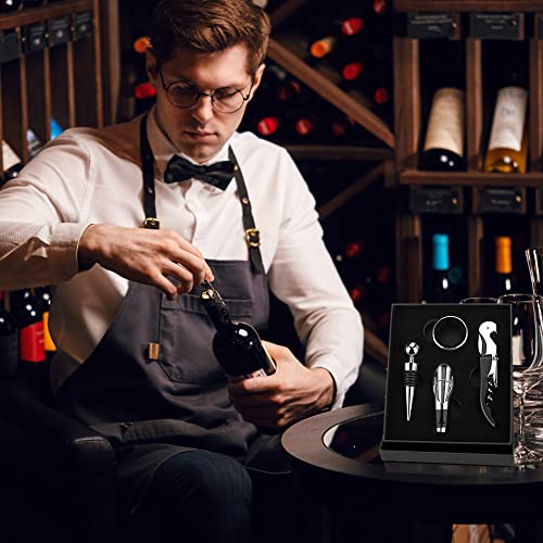 Abrebotellas 4 piezas sacacorchos Set Acero Inoxidable Kit de Apertura Botella de Vino Tapón para Vino Abrebotellas Vertedor Anillo de Goteo - imagen 7