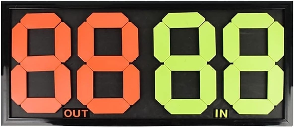 TIST Electronic Scoreboard 4-Digit Football Scoreboard Competition Referee Scoreboard Indoor Sports Replacement Card Multi-Functional Double-Sided Display, Score Clock Scorekeeper