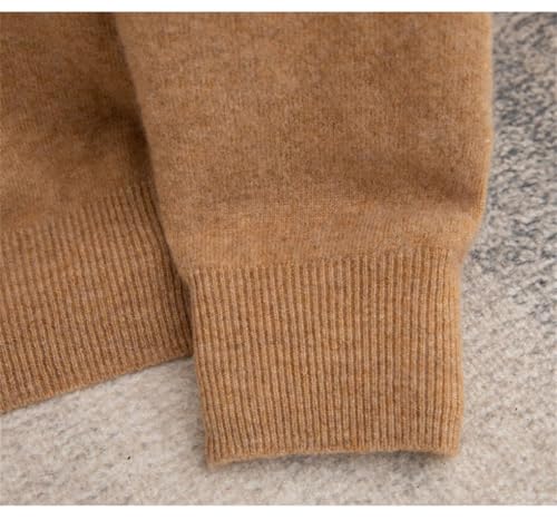 DBFBDTU Wool Sweater for Men's Thick Slim-Fit O-Neck Pullover Business Long-Sleeved Knitted Jumpers4