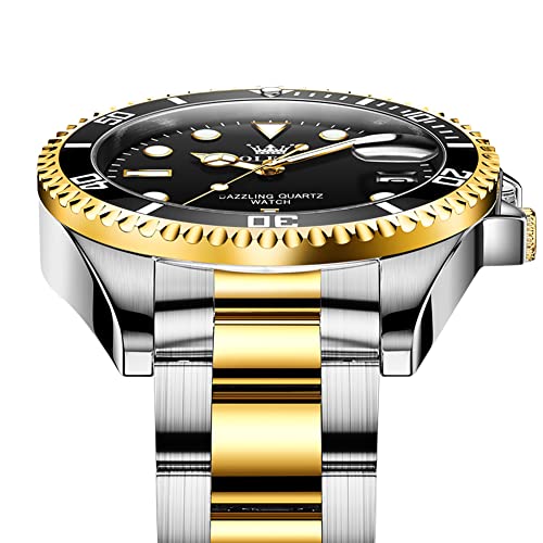 Image of OLEVS Watches for Men Quartz Fashion Business Waterproof Analog Stainless Date Week Diamond Luminous Mens Watch