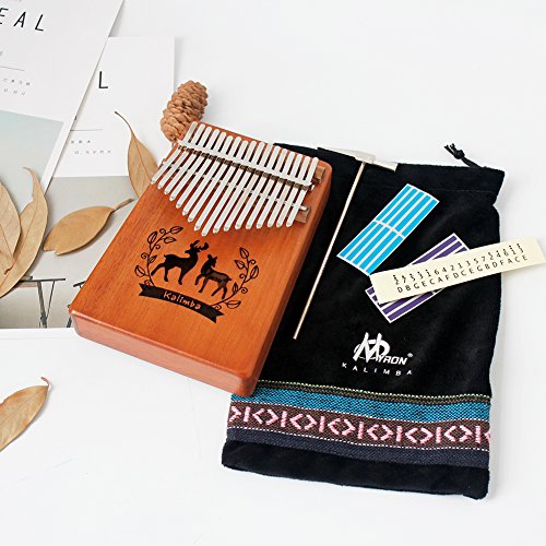 Kalimba 17 clés percussion clavier portable piano pouce cerf - 5