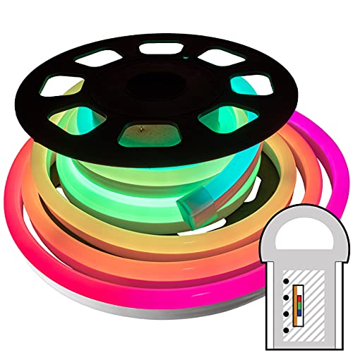 Dream Color RGB Color Changing Chasing SMD LED Neon Rope Light - 24 Volt - 33 Feet