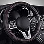 Coverado Steering Wheel Covers with ANI-Slip Grip Handle Improves Control, Breathable Leather Auto Steering Wheel Protector, 14.5″-15.5″ Universal fit for Most Car Truck SUV, Red