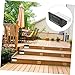 PartyKindom Solar Powered Outdoor Stair Light Wall Lamp for Garden Courtyard Balcony Energy-Saving LED Lighting Tool with Easy Installation and Weather-Resistant Design