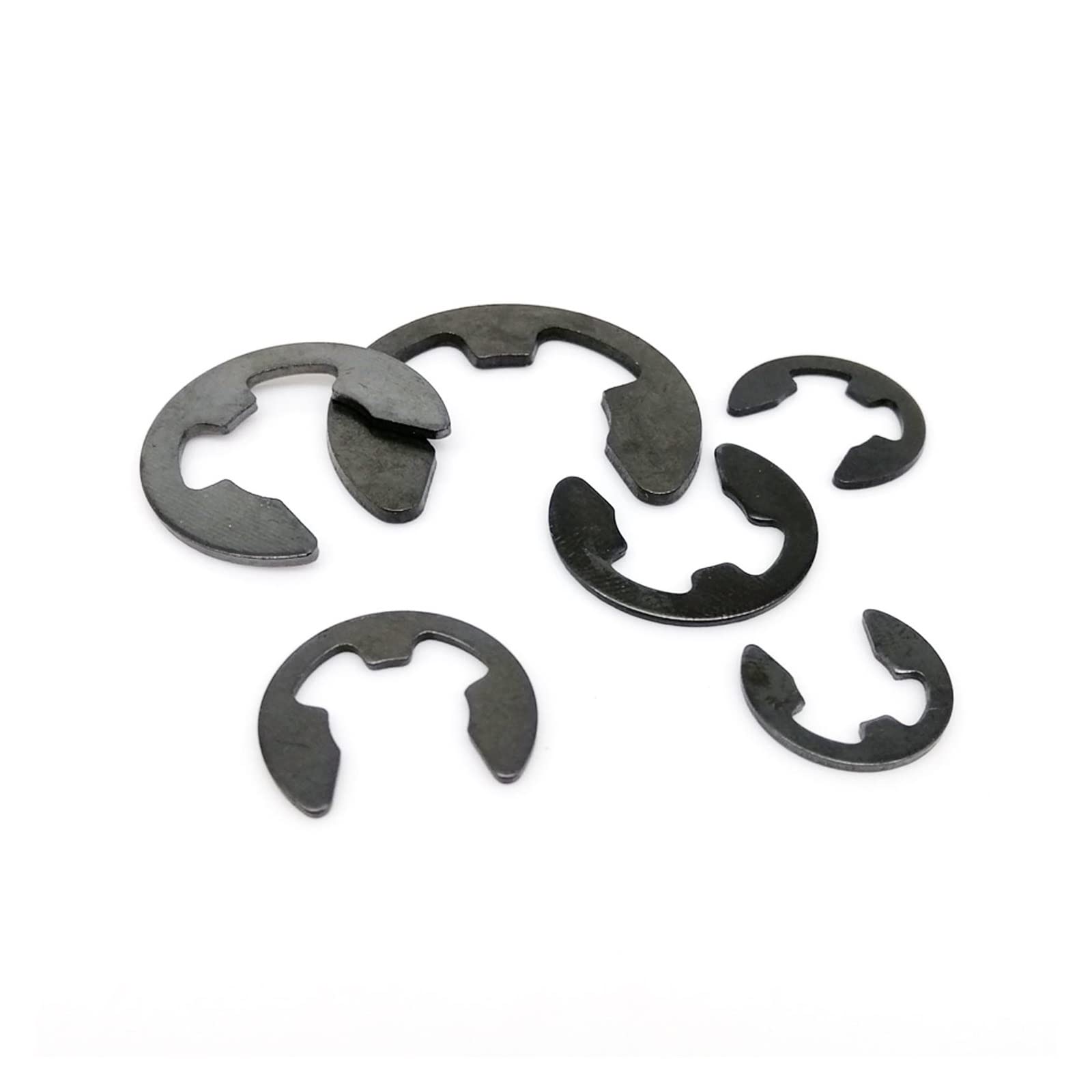 580/1000 Uds M1.2 M1.5 M2 M3 M4 M5 M6 M10 M12 M15 Eje de Acero al Carbono retención Externa Bloqueo E Clip a presión arandela de Seguridad (Color : Set B 1000pcs, Size : 1)