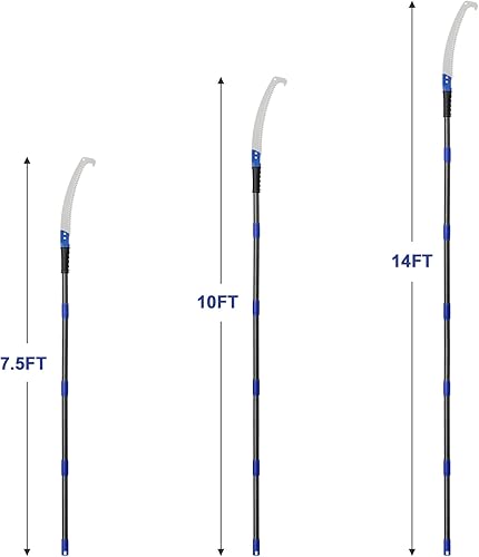 Miniatura 7 de FLY HAWK Sierra de poste, sierras de poste de 90 pulgadas para recortar árboles, recortadora de árboles, poste de pie, poda, hoja de sierra, barra