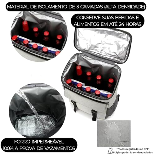 Mochila Térmica Bolsa Bag Cooler Masculino Feminino Refrigerador Marmita Cerveja Gelada Viagem Praia