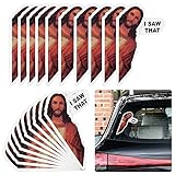 Cobee I Saw That Jesus Autoaufkleber, 20 Stück 3 Zoll Lustige Jesus Auto Abziehbilder Auto Stoßstange Aufkleber Wasserdicht Vinyl Auto Abziehbilder für Auto Fahrzeug Fenster Stoßstange Laptop