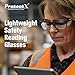 ProtectX Safety Reading Glasses 1.0 Diopter, Safety Glasses with Readers 1.0, Reader Safety Glasses, ANSI Z87.1 Rated with UV Protection - 2 Pack