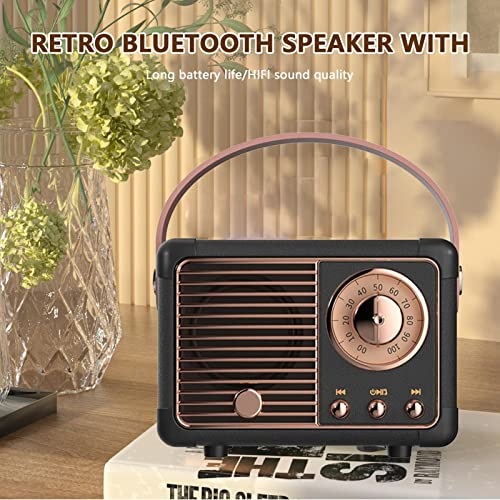 Vecksoy Retro luidspreker - luidspreker met kristalhelder stereogeluid | 5.0 heavy bass muziekspeler, 4-5 uur lange speeltijd, outdoor luidspreker voor thuis, kantoor, feest, cadeau - Afbeelding 6