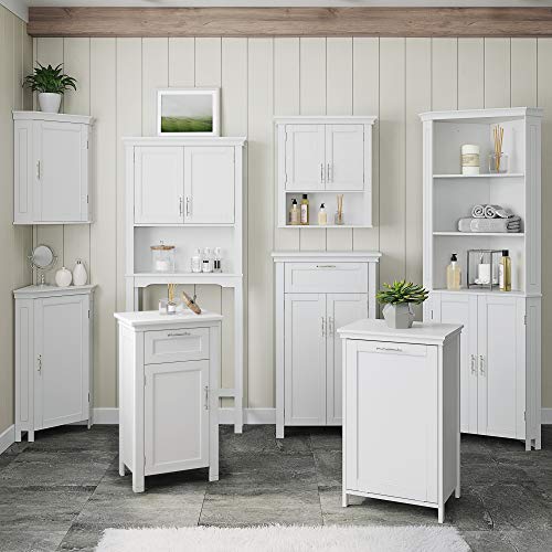 RiverRidge Somerset Two-Door Bathroom and Laundry Wall Mount Storage Medicine Cabinet with Open and Adjustable Shelf - White by RiverRidge - Image 8