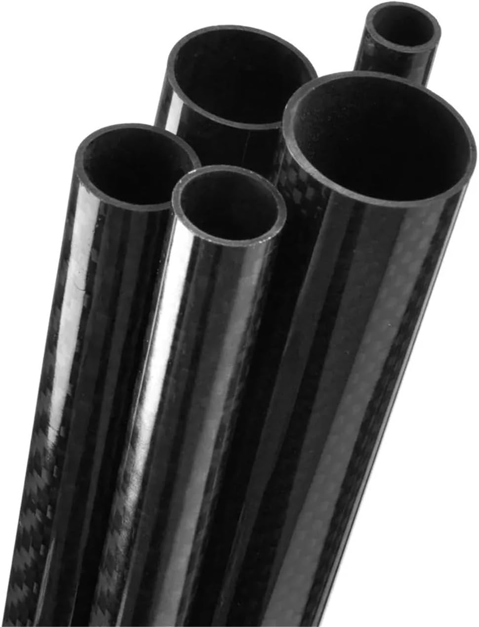 1pc Carbon Fiber Tube 3K Length 500mm Diameter 10mm 12mm 14mm 16mm 18mm 22mm 24mm 26mm 28mm 30mm 32mm for RC Model Airplane(12mmx10mmx500mm)