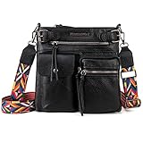 Montana West Crossbody Bag for Women Multi Pocket Shoulder Purses and Handbags Pocketbooks for Travel,MWC-100ABK
