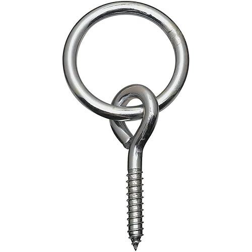 National Hardware N220-640 2062BC Anillos con ojos de tornillo en zincado, 1 unidad (paquete de 1)
