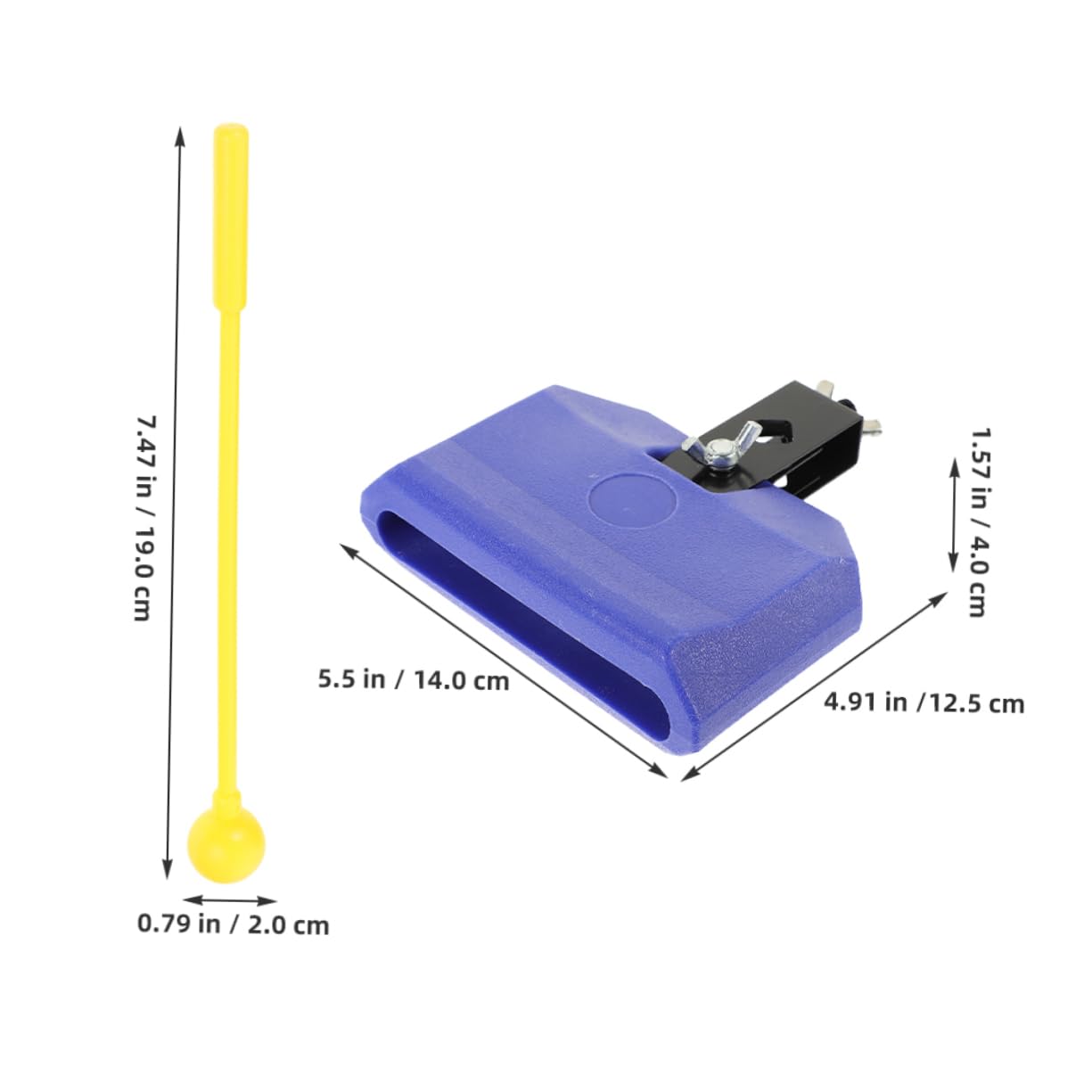 2ensembles Baguettes Pour Batterie Kit De Percussion Avec Cloche De Vache Pédale Accessoire Pour Musicien Débutant