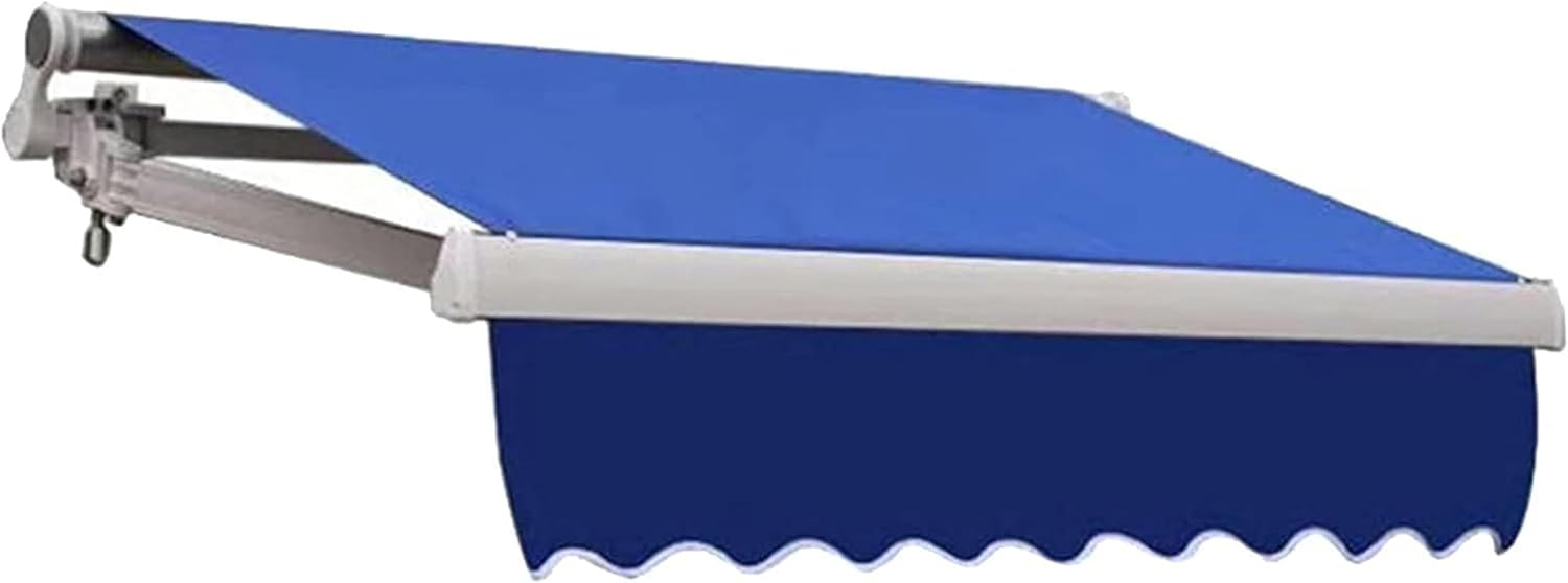 Retractable Awning Patio Sun Shade Shelter Replacement Fabric Top Cover Water-Resistant Polyester Replacement Canvas for Awnings, Deck, Balcony, Yard, Outdoor, Without Frame