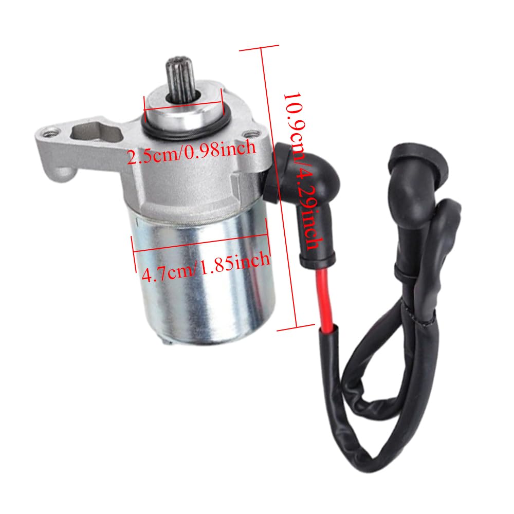 Riloer Démarreur électrique de rechange, démarreur électrique en métal pour moto, pièces de moteur de démarreur automatique compatibles avec Yamaha DT125R, Yamaha TDR125, 3MB-81800-02 4FL-81800-00