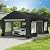 Raysfung Carport 12X20FT, Heavy Duty Car Port with Sidewalls, Carports Canopy, Portable Garage with Sandbags & All-Season Tarp, Outdoor Shelter for Car, SUV, F150, Truck, Boat (Gray)