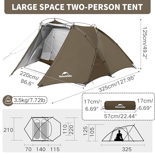 Carpa de camping 4 estaciones para 2 personas Windhike miniatura 3