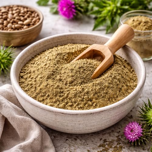 Alpi Nature Mariendistel Pulver 500g, Mariendistelsamen gemahlen, Mariendistel Samen gemahlen