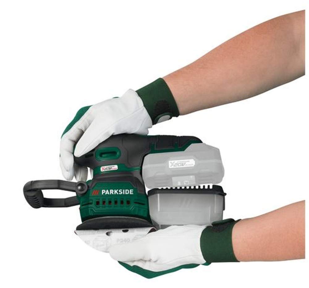 Image secondaire de Ponceuse Excentrique Sans Fil Parkside PAEXS 20-Li A1 avec 4 Feuilles Abrasives