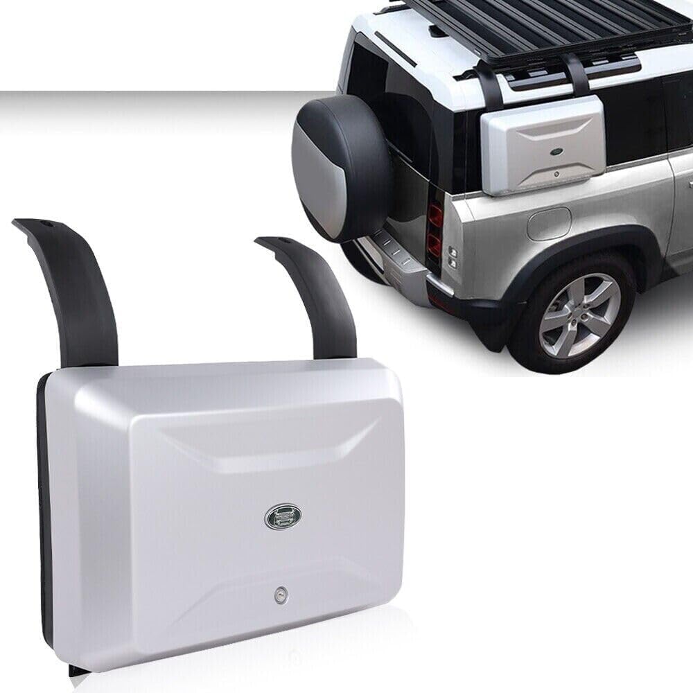 CSOUL Silver Exterior Side Mounted Gear Carrier Truck Tool Box Fits for Land Rover Defender 110 90 130 2020 2021 2022 2023 2024