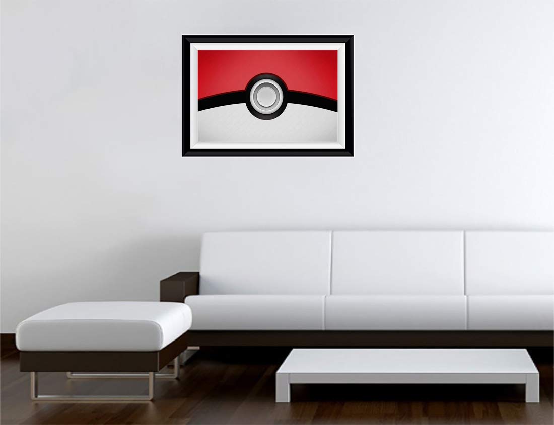 Gadgets Wrap Printed Landscape Photo Frame Style Decal Decor, Red Black White Simble (15 X 11Inch, Multicolor)