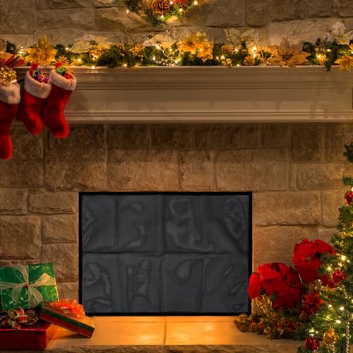 Pantalla de malla para chimenea Toyvian con panel de protección para el salón 4