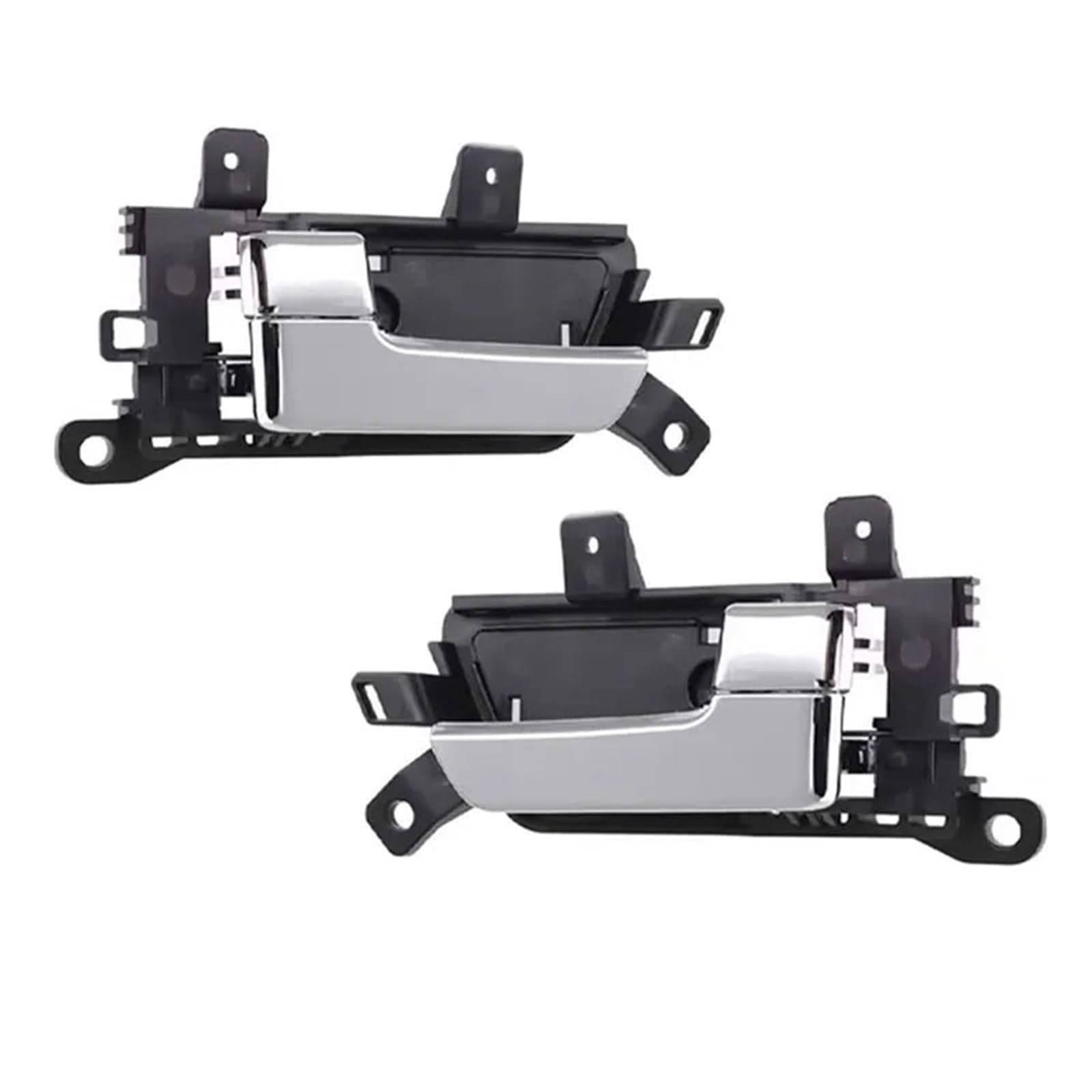 Cuuofireo Left And Right Car Interior Door Handle For Kia For Borrego 2007-2015 4 Pièces Poignée Porte Intérieure Voiture Poignées Intérieures Chrome(Left And Right)