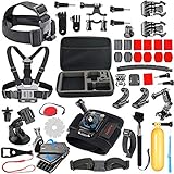 【Universelle Kompatibilität】Sport-Kamera-Zubehör-Kit GoPro Hero 7 Black Silver White, Hero 6 5 4 3 + 3 2 1, Hero Session 5, AKASO EK7000, Apeman 5000 SJ4000 6000, Crosstour, Apexcam, Victure