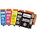 Price comparison product image Kingjet 202XL Ink Cartridges for Epson 202 202XL Ink Cartridges Multipack Epson Kiwi for Epson Expression Premium XP-6105 XP-6100 XP-6000 XP-6005 XP-6001 (Black Photo Black Cyan Magenta Yellow) 5 Pack