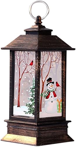 Miniatura 11 de Ochine Linterna de globo de nieve de Navidad iluminada para decoración de Navidad, Papá Noel, muñeco de nieve, reno, vacaciones, globos de nieve