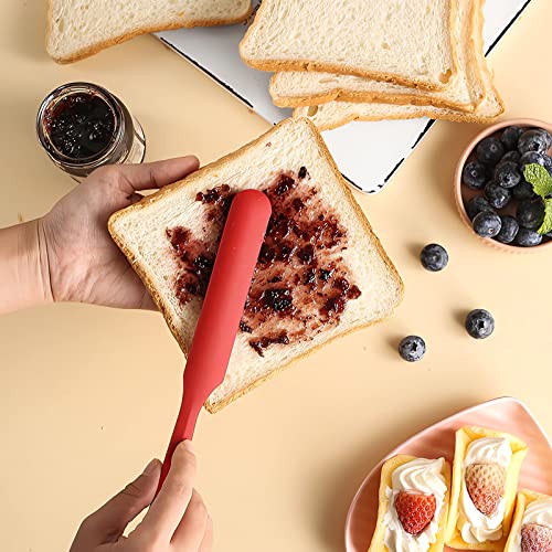 Tefrey Silicone Spatula Set With Kitchen Tongs, Nonstick Seamless Design With Stainless Steel Core, Food Grade Silicone, Dishwasher Safe, For Baking, Cooking #TOP5
