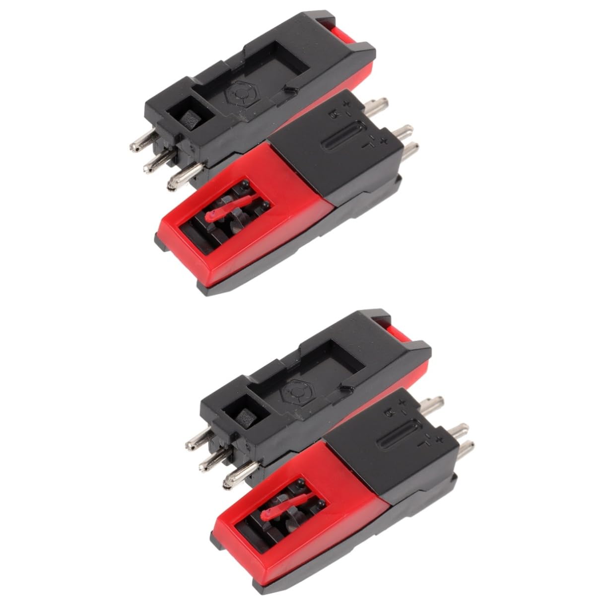 NULYLU 2sets Record Player Stylus Stylus Needle for Record Player High Output Pickup for Improved Sound Quality 2pcs*2