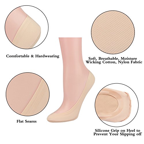 Double Couple 8 Pairs No Show Socks Women Low Cut Socks for Flats Non Slip Thin Liner Socks3