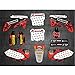 Team Grafik Motorrad CRF 250R Grafiken Aufkleber Decos Kits für Honda CRF250R CRF250 2004 2005 2006 2007 2008 2009 Motocross Aufkleber (Color : 1)