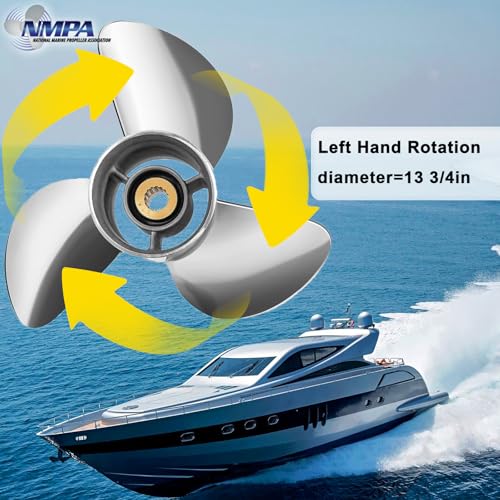 Image of VIF Jason Marine OEM Upgrade Stainless Steel Boat Propeller Compatible with Yamaha 150hp 175hp 200hp 220hp 225hp 250hp F150 F175 F200 F225 Outboard Engines,15 Spline Tooth