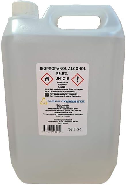 LINCS PRODUCTS® ISOPROPANOL IPA Isopropyl Alcohol 99.9% Pure 5 litres