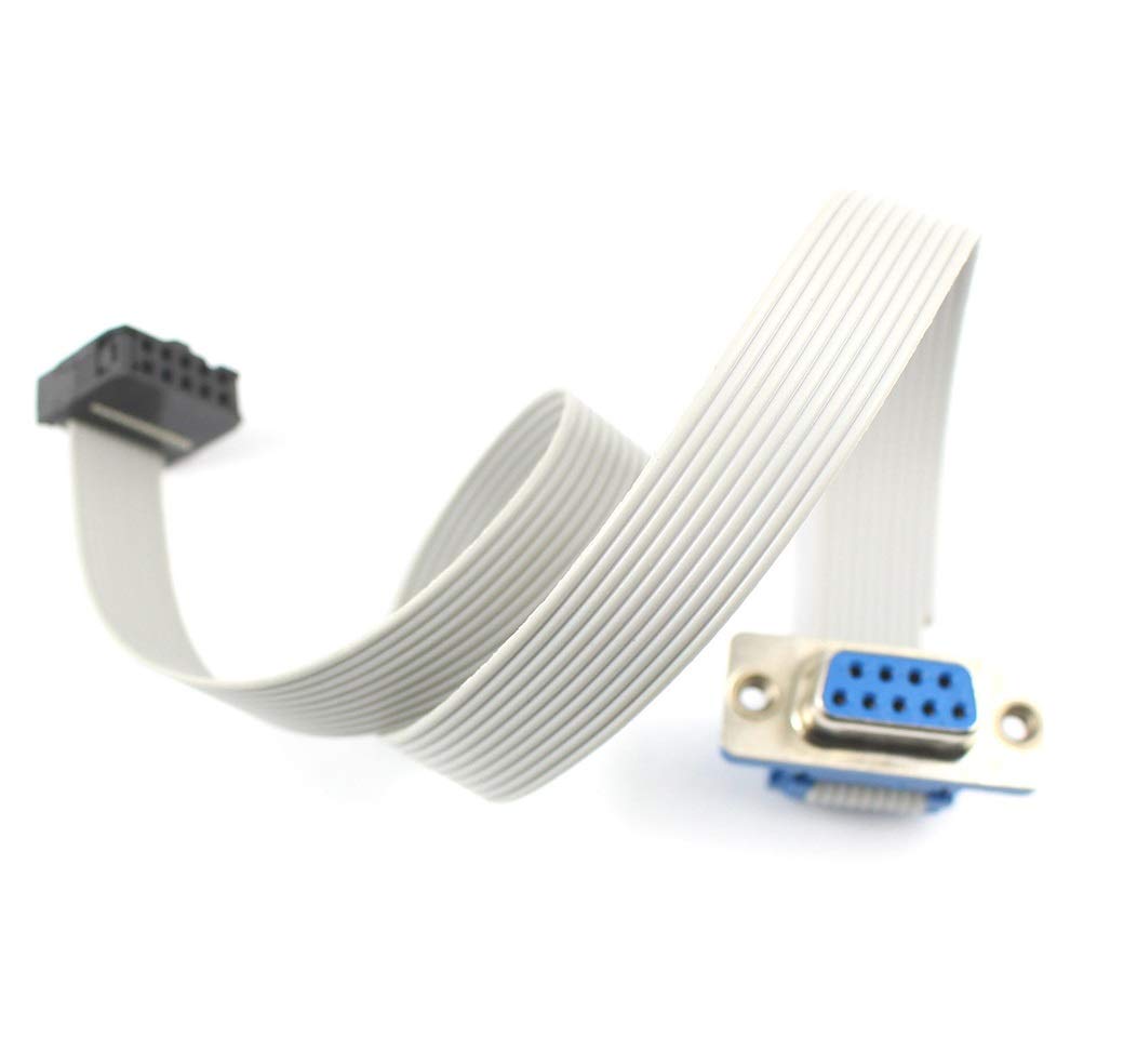 D-SUB DB9 9 Pin Female Connector To IDC Female Connector With 10 Pin Flat Cable 30CM,Gray,Blue (B08P1FNGN2) Amazon Price History, Amazon Price Tracker