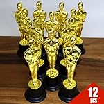 GiftExpress 12-Pack 6" Gold Award Trophy, Award Statues, Statues Trophies for Award Ceremony, Appreciation Gift (Pack of 12) - Image 3