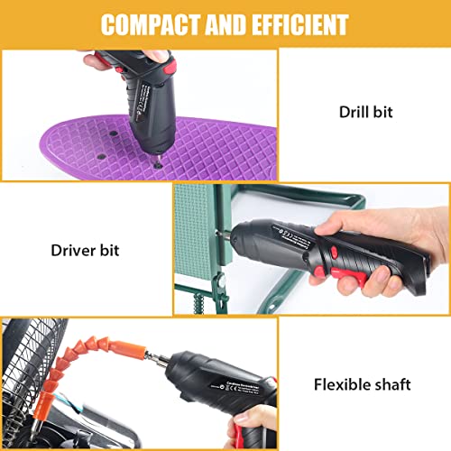 Electric Screwdriver, Rechargeable Cordless Screwdriver With 48Pcs Screwdriver Set, Pivoting Handle&Led Light, Ghavii 3.6V Power Screwdriver With Carrying Case #TOP6