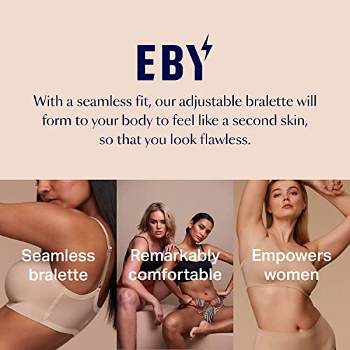 Image of EBY Seamless Bralette with Adjustable Straps: Nude Bralettes for Women, Wireless Bra for Women, Bralette Seamless Bra, X-Small, A - D