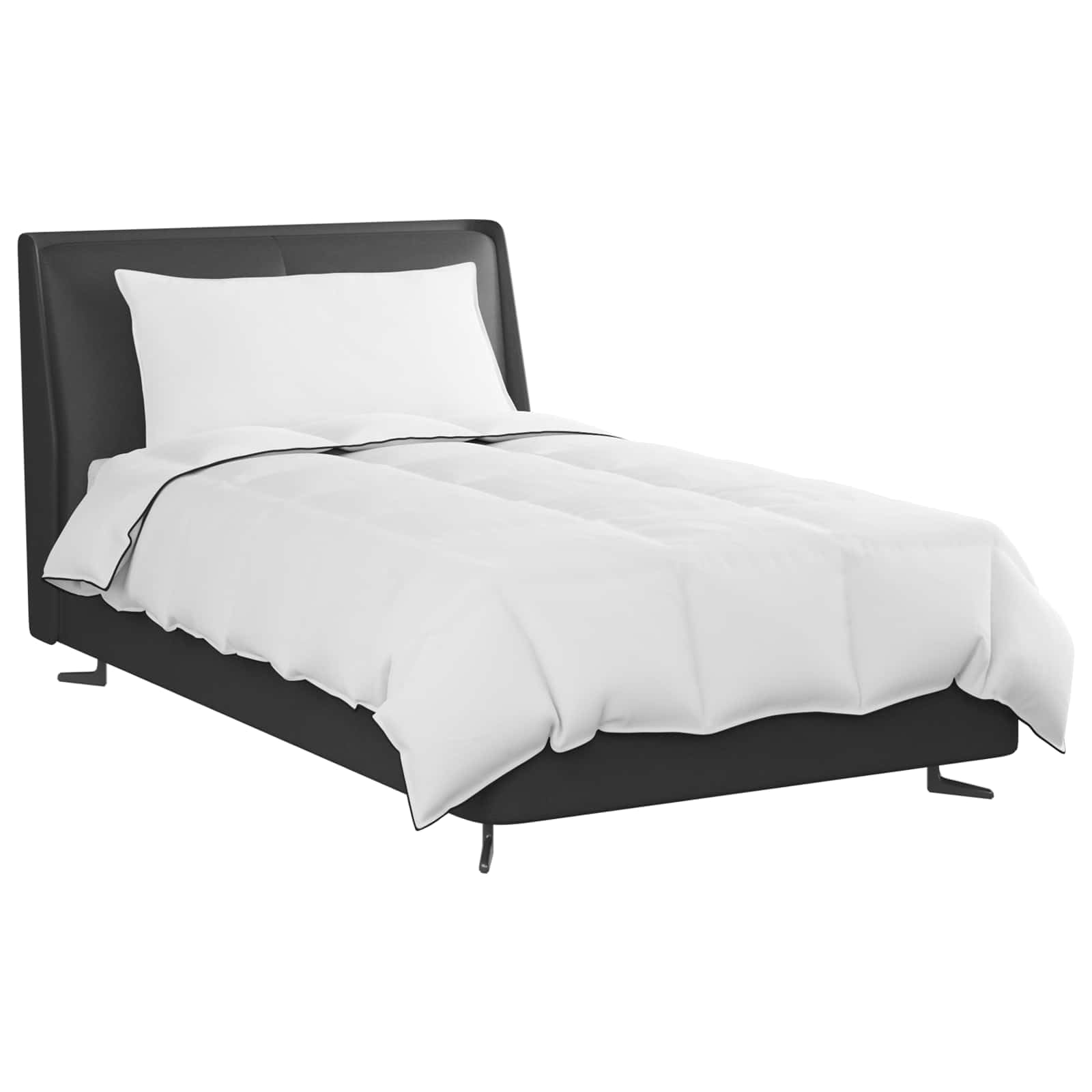 Duvet zima z poduszką, 2 sztuki, biała kaczka z piór, 220 x 155 cm | Wypełnienie Premium, pikowane Box-Stitch, można prać w pralce, lekkie i oddychające