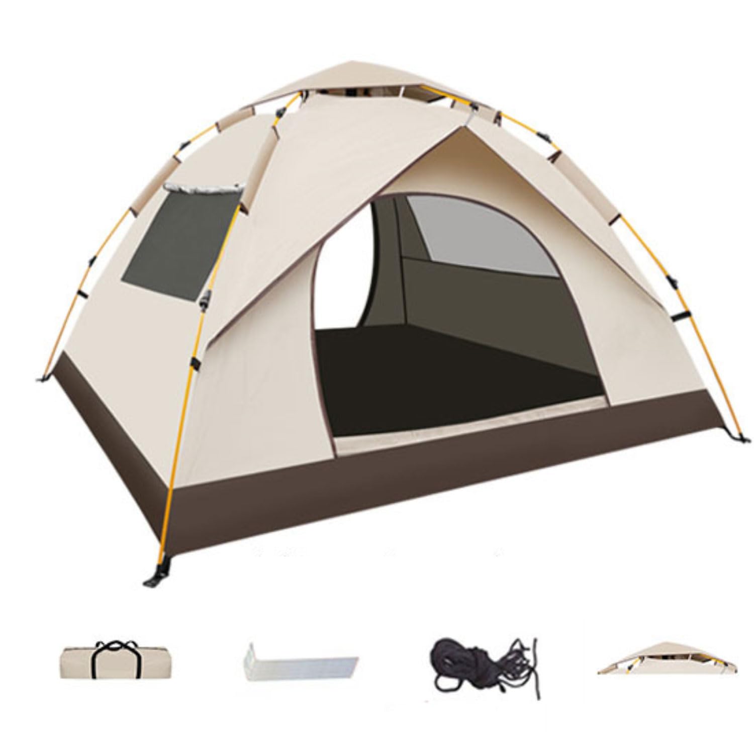 Tente de camping étanche 4 places légère pour voyage dôme extérieur