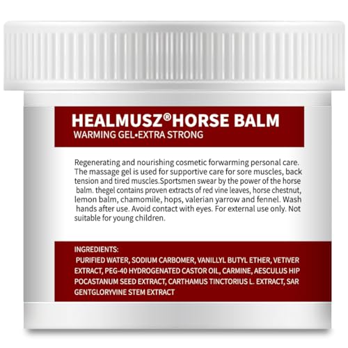Pferdebalsam Horse Balm Gel, Extra Strength Warming Massage Gel 8.8 Ounce, with Horse Chestnut & Safflower Extract, Joint & Muscle Support