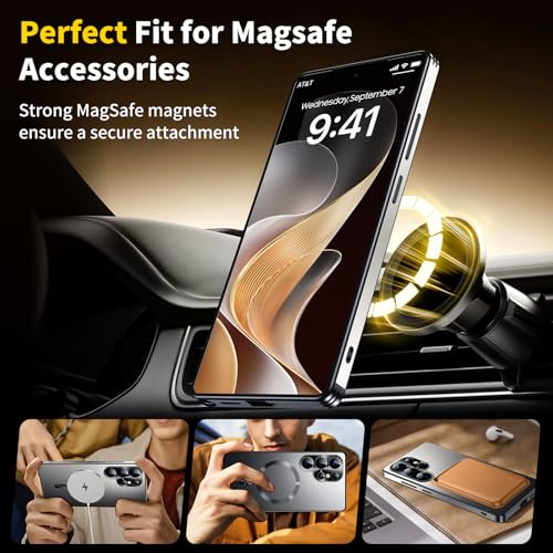 Image of for Samsung Galaxy S26 Ultra Case,Slim Design Compatible with MagSafe,Strong Magnetic Shockproof Military-Grade Protection for Screen & Camera Cover Case for Samsung S26 Ultra,Black