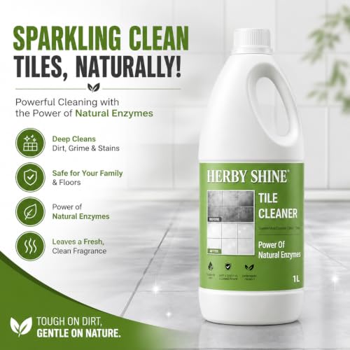 Image of Tile & Grout Cleaner Liquid, 1L | Bathroom, Floor & Kitchen Tile Cleaner | Removes Hard Water Stains, Limescale Buildup & Soap Scum | Streak-Free, Pet Safe Pack of 1